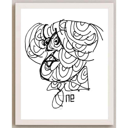 Nezih Danyal Tipler Kişiye Özel Sertifikalı Sınırlı Fine Art Karikatür Baskı NTP00226