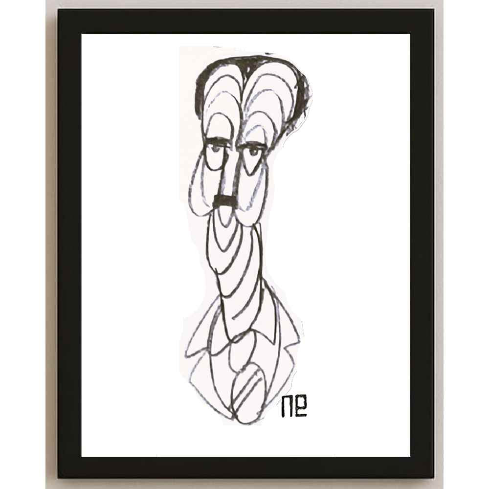 Nezih Danyal Tipler Kişiye Özel Sertifikalı Sınırlı Fine Art Karikatür Baskı NTP00236