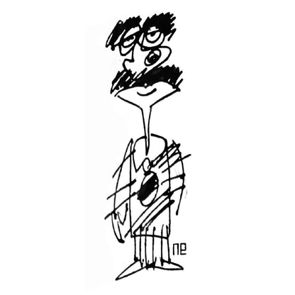 Nezih Danyal Tipler Kişiye Özel Sertifikalı Sınırlı Fine Art Karikatür Baskı NTP00238
