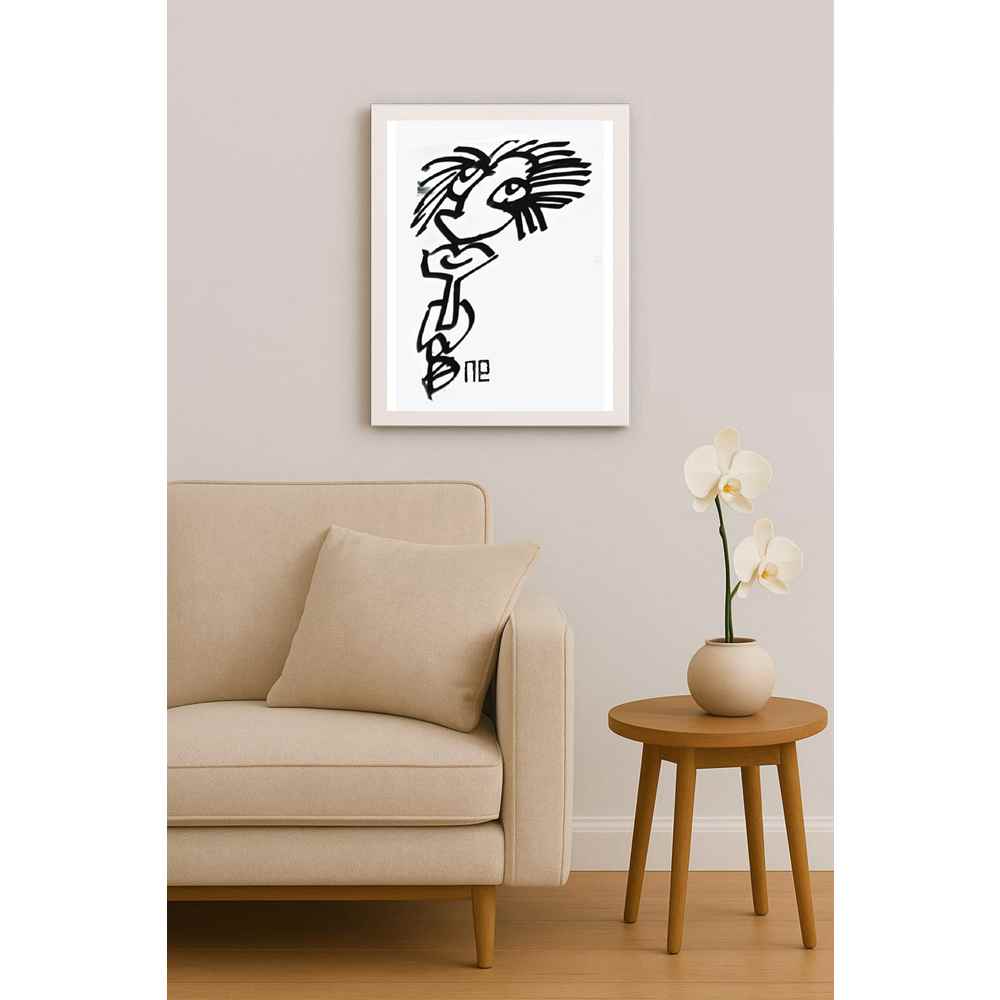 Nezih Danyal Tipler Kişiye Özel Sertifikalı Sınırlı Fine Art Karikatür Baskı NTP00242