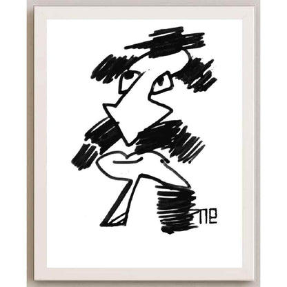 Nezih Danyal Tipler Kişiye Özel Sertifikalı Sınırlı Fine Art Karikatür Baskı NTP00243