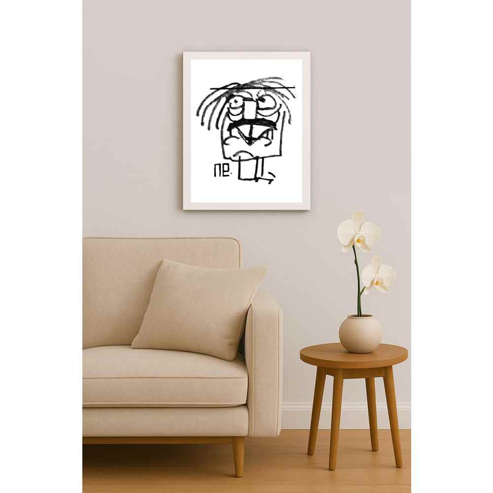 Nezih Danyal Tipler Kişiye Özel Sertifikalı Sınırlı Fine Art Karikatür Baskı NTP00244