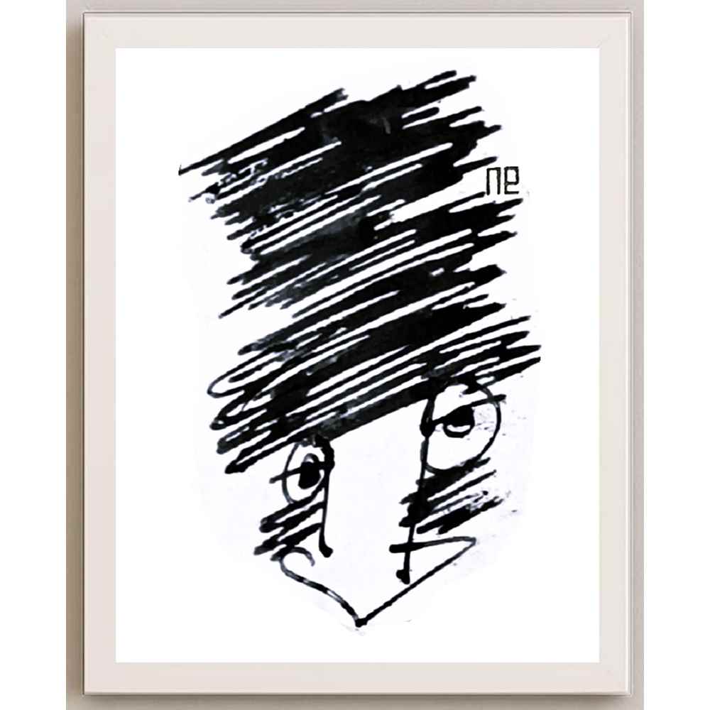 Nezih Danyal Tipler Kişiye Özel Sertifikalı Sınırlı Fine Art Karikatür Baskı NTP00251