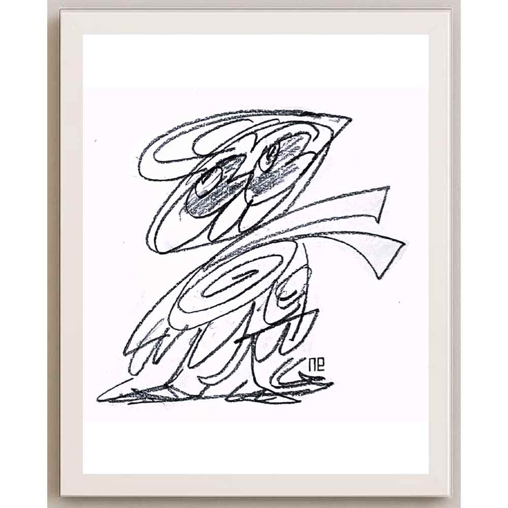 Nezih Danyal Tipler Kişiye Özel Sertifikalı Sınırlı Fine Art Karikatür Baskı NTP00252