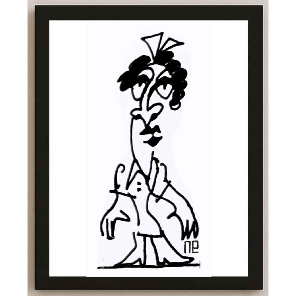 Nezih Danyal Tipler Kişiye Özel Sertifikalı Sınırlı Fine Art Karikatür Baskı NTP00253