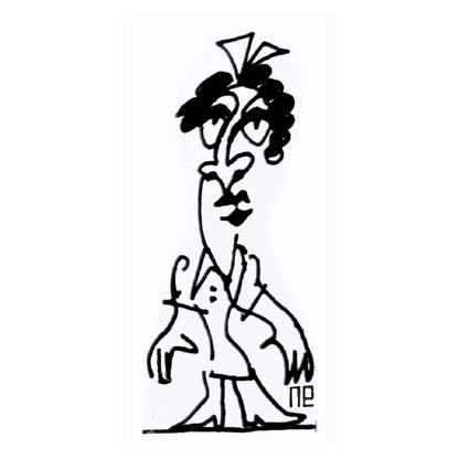 Nezih Danyal Tipler Kişiye Özel Sertifikalı Sınırlı Fine Art Karikatür Baskı NTP00253