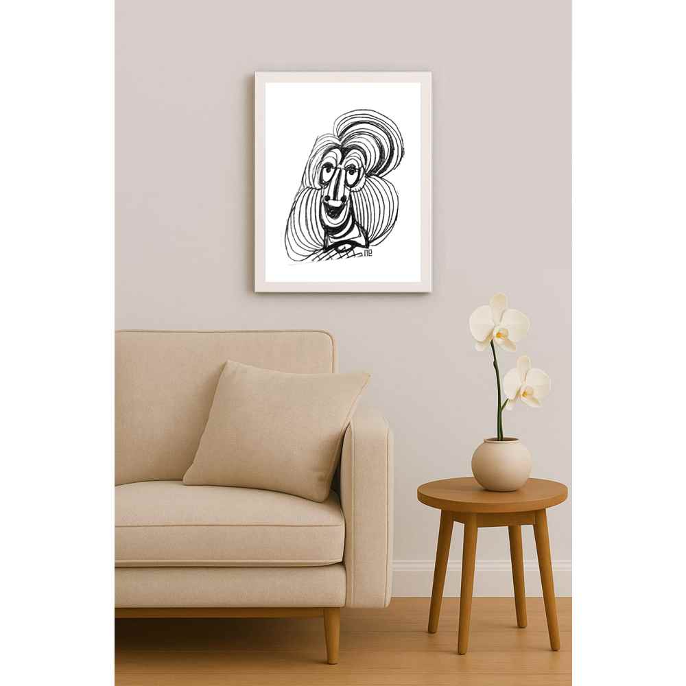 Nezih Danyal Tipler Kişiye Özel Sertifikalı Sınırlı Fine Art Karikatür Baskı NTP00255