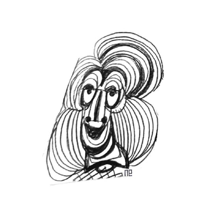 Nezih Danyal Tipler Kişiye Özel Sertifikalı Sınırlı Fine Art Karikatür Baskı NTP00255
