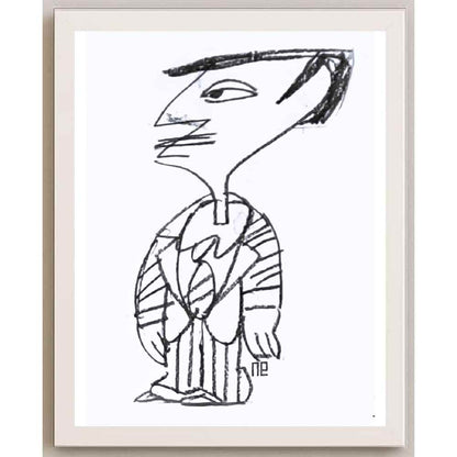 Nezih Danyal Tipler Kişiye Özel Sertifikalı Sınırlı Fine Art Karikatür Baskı NTP00257