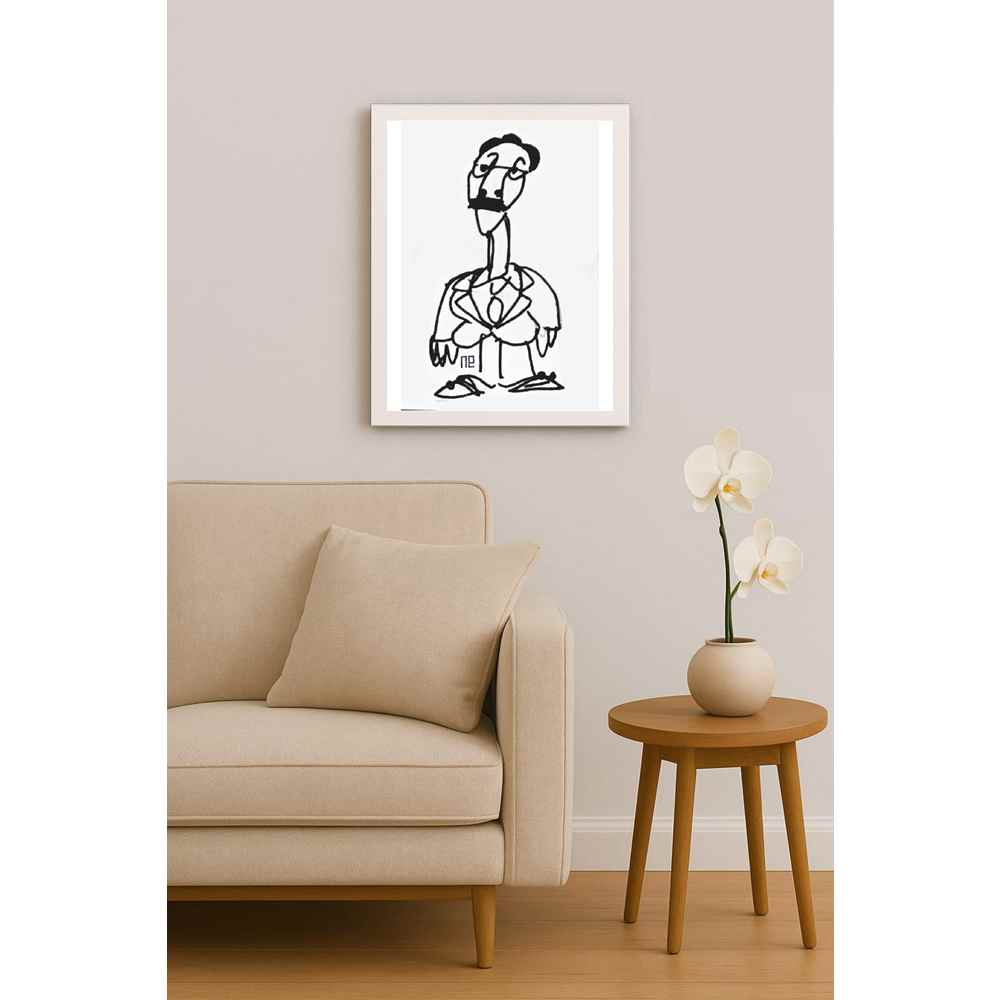 Nezih Danyal Tipler Kişiye Özel Sertifikalı Sınırlı Fine Art Karikatür Baskı NTP00258