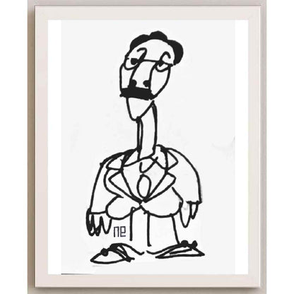 Nezih Danyal Tipler Kişiye Özel Sertifikalı Sınırlı Fine Art Karikatür Baskı NTP00258