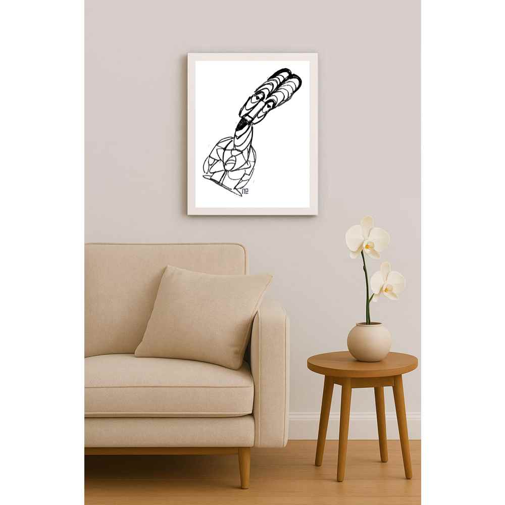 Nezih Danyal Tipler Kişiye Özel Sertifikalı Sınırlı Fine Art Karikatür Baskı NTP00260