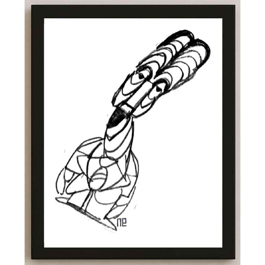 Nezih Danyal Tipler Kişiye Özel Sertifikalı Sınırlı Fine Art Karikatür Baskı NTP00260