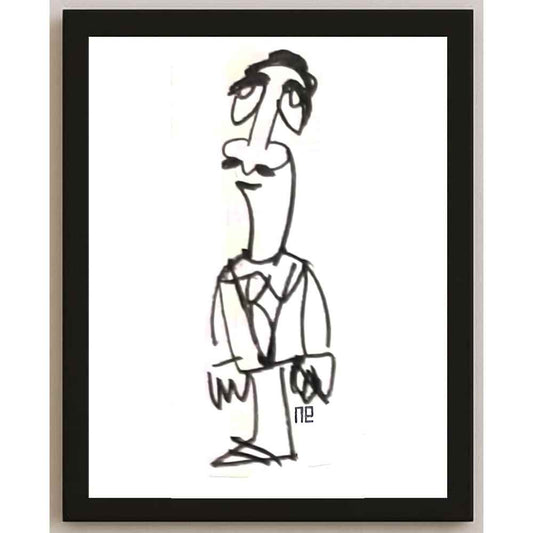 Nezih Danyal Tipler Kişiye Özel Sertifikalı Sınırlı Fine Art Karikatür Baskı NTP00271