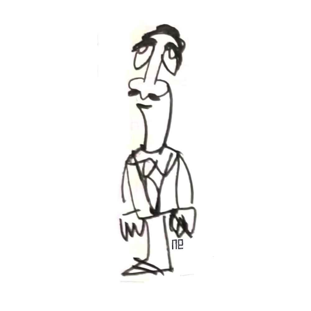 Nezih Danyal Tipler Kişiye Özel Sertifikalı Sınırlı Fine Art Karikatür Baskı NTP00271