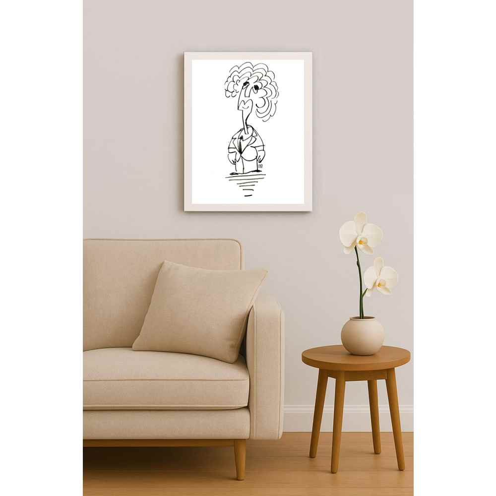 Nezih Danyal Tipler Kişiye Özel Sertifikalı Sınırlı Fine Art Karikatür Baskı NTP00272