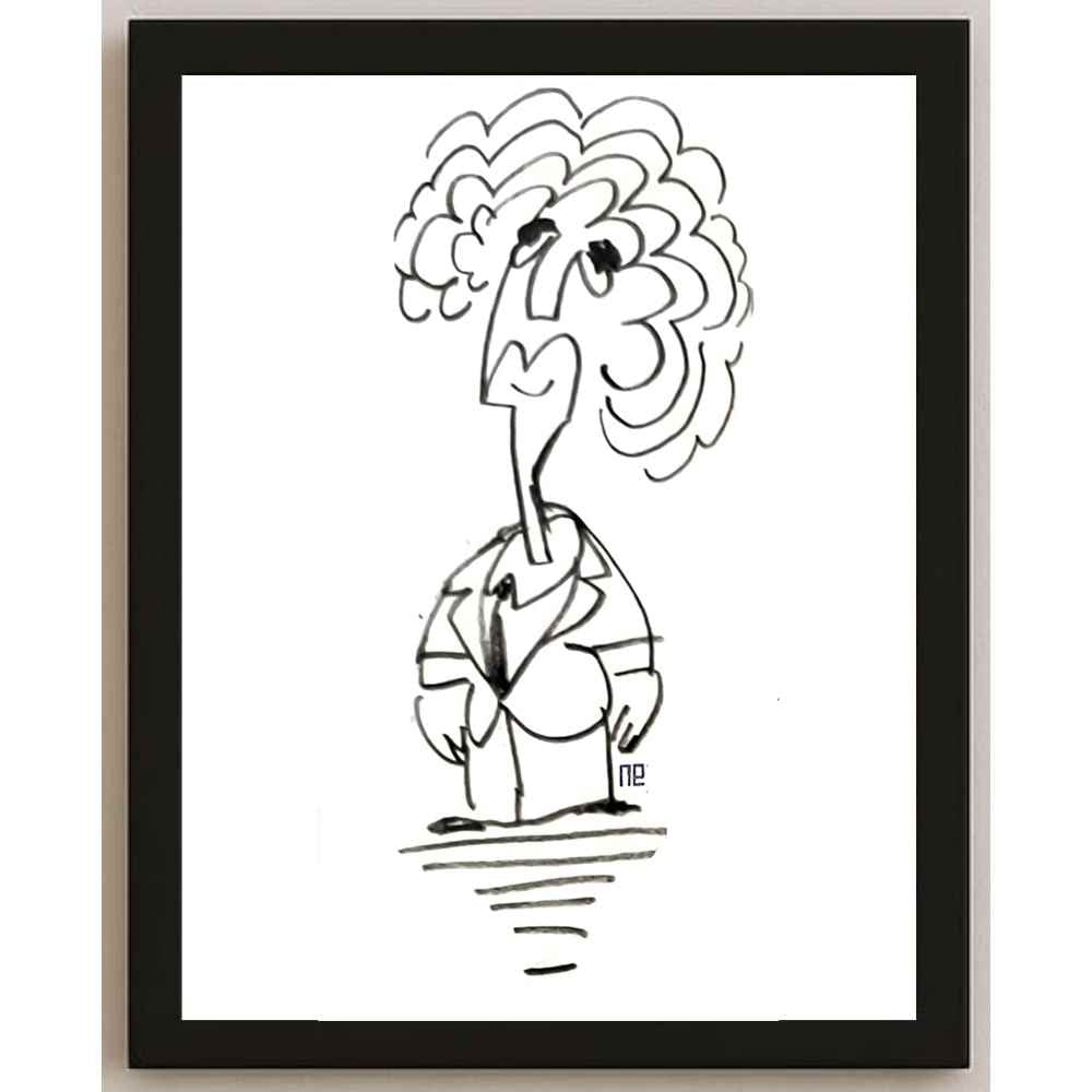Nezih Danyal Tipler Kişiye Özel Sertifikalı Sınırlı Fine Art Karikatür Baskı NTP00272