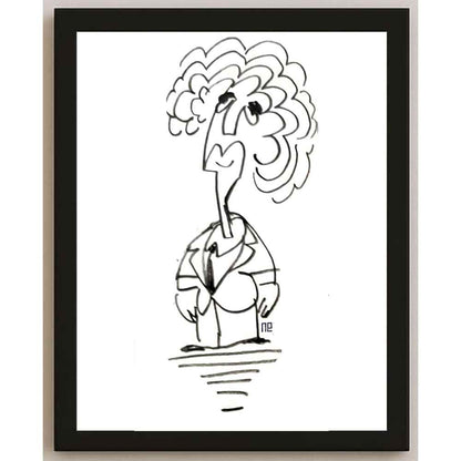 Nezih Danyal Tipler Kişiye Özel Sertifikalı Sınırlı Fine Art Karikatür Baskı NTP00272