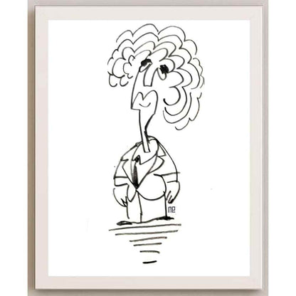 Nezih Danyal Tipler Kişiye Özel Sertifikalı Sınırlı Fine Art Karikatür Baskı NTP00272