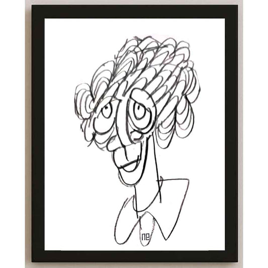 Nezih Danyal Tipler Kişiye Özel Sertifikalı Sınırlı Fine Art Karikatür Baskı NTP00274