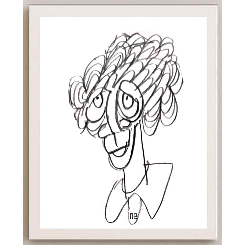 Nezih Danyal Tipler Kişiye Özel Sertifikalı Sınırlı Fine Art Karikatür Baskı NTP00274