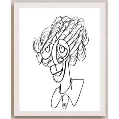 Nezih Danyal Tipler Kişiye Özel Sertifikalı Sınırlı Fine Art Karikatür Baskı NTP00274