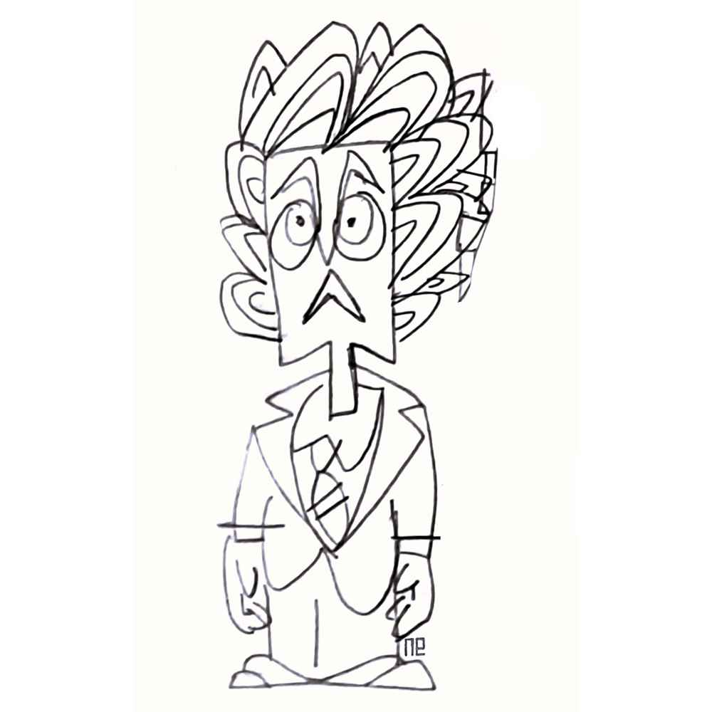 Nezih Danyal Tipler Kişiye Özel Sertifikalı Sınırlı Fine Art Karikatür Baskı NTP00276