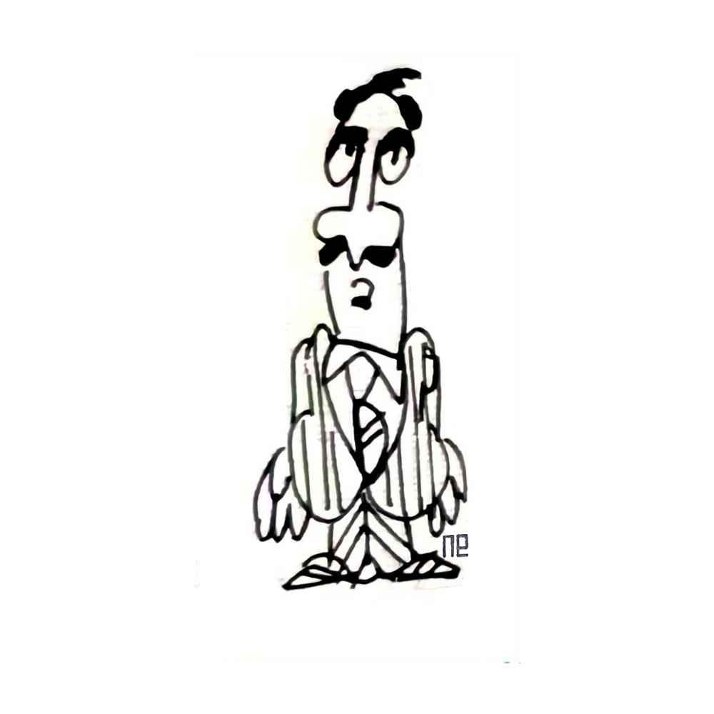 Nezih Danyal Tipler Kişiye Özel Sertifikalı Sınırlı Fine Art Karikatür Baskı NTP00277