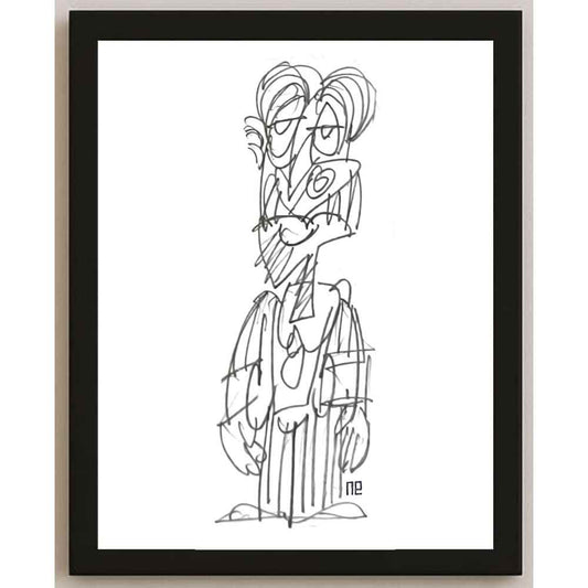 Nezih Danyal Tipler Kişiye Özel Sertifikalı Sınırlı Fine Art Karikatür Baskı NTP00282