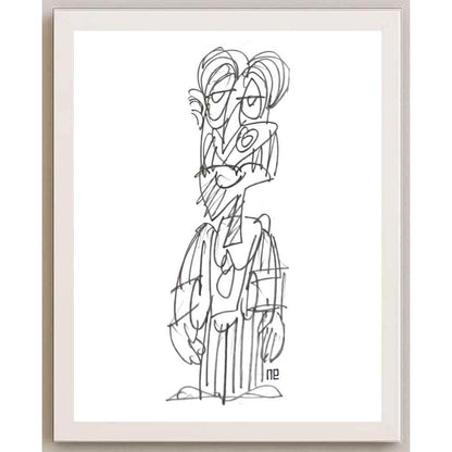 Nezih Danyal Tipler Kişiye Özel Sertifikalı Sınırlı Fine Art Karikatür Baskı NTP00282