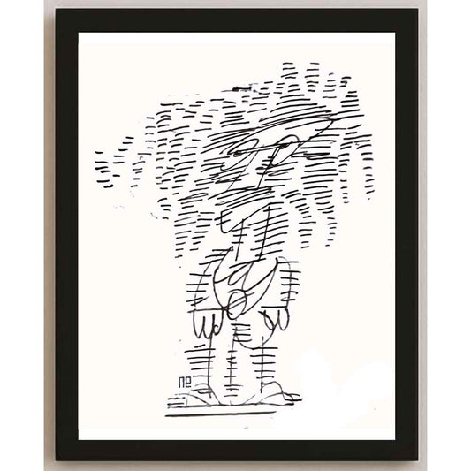 Nezih Danyal Tipler Kişiye Özel Sertifikalı Sınırlı Fine Art Karikatür Baskı NTP00283