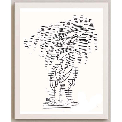 Nezih Danyal Tipler Kişiye Özel Sertifikalı Sınırlı Fine Art Karikatür Baskı NTP00283