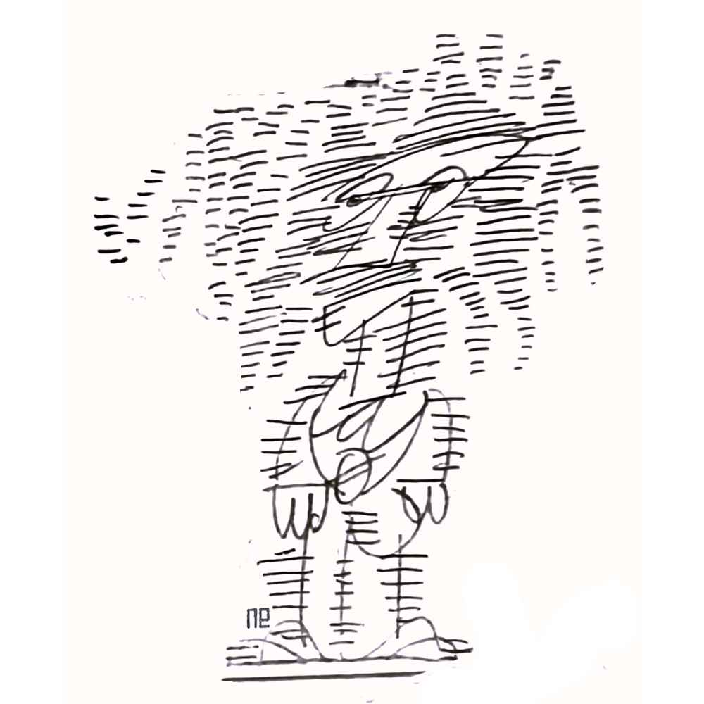Nezih Danyal Tipler Kişiye Özel Sertifikalı Sınırlı Fine Art Karikatür Baskı NTP00283