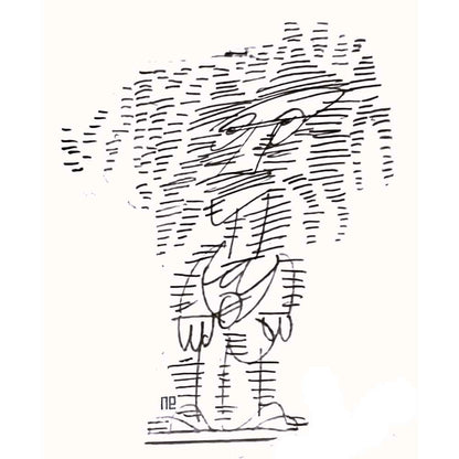 Nezih Danyal Tipler Kişiye Özel Sertifikalı Sınırlı Fine Art Karikatür Baskı NTP00283