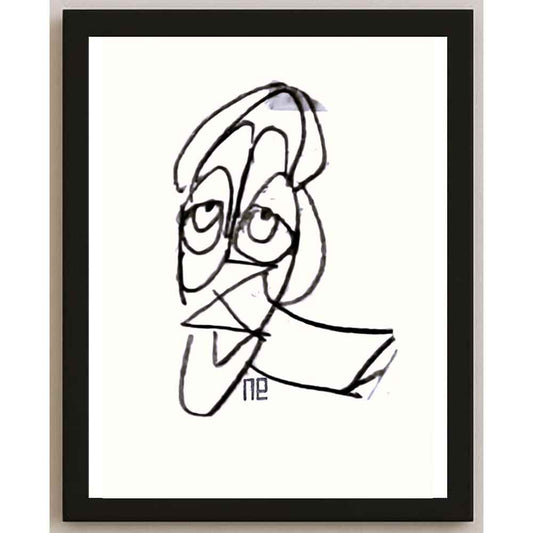 Nezih Danyal Tipler Kişiye Özel Sertifikalı Sınırlı Fine Art Karikatür Baskı NTP00285