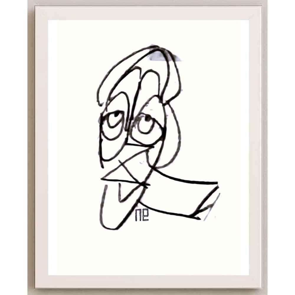 Nezih Danyal Tipler Kişiye Özel Sertifikalı Sınırlı Fine Art Karikatür Baskı NTP00285