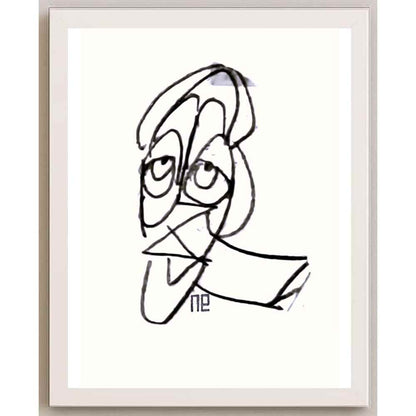 Nezih Danyal Tipler Kişiye Özel Sertifikalı Sınırlı Fine Art Karikatür Baskı NTP00285