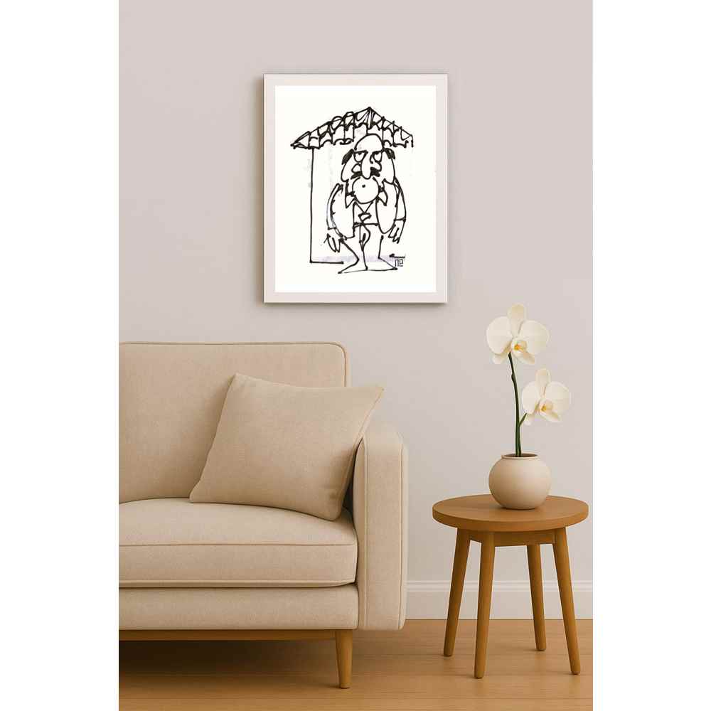 Nezih Danyal Tipler Kişiye Özel Sertifikalı Sınırlı Fine Art Karikatür Baskı NTP00287