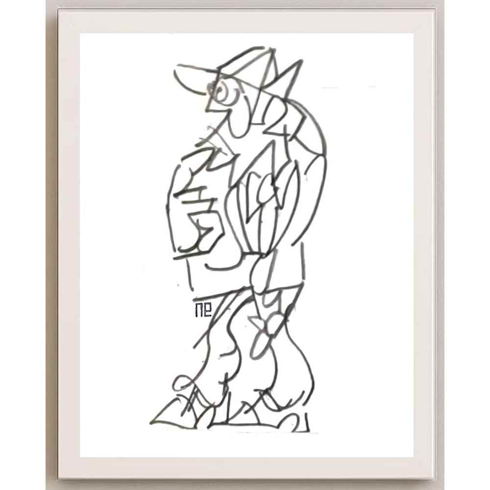 Nezih Danyal Tipler Kişiye Özel Sertifikalı Sınırlı Fine Art Karikatür Baskı NTP00288