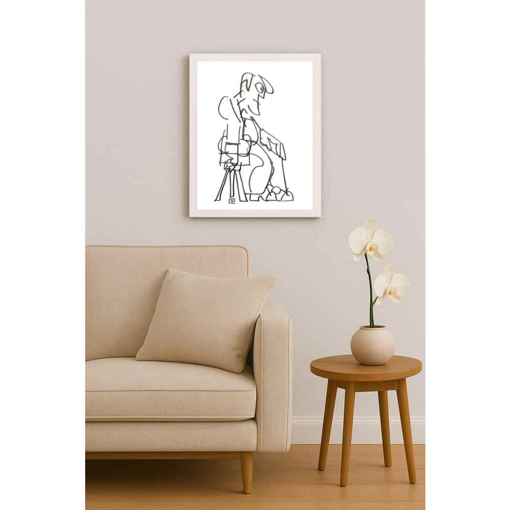 Nezih Danyal Tipler Kişiye Özel Sertifikalı Sınırlı Fine Art Karikatür Baskı NTP00289
