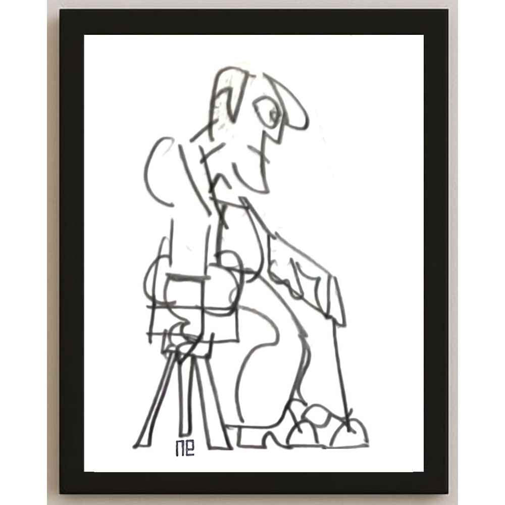 Nezih Danyal Tipler Kişiye Özel Sertifikalı Sınırlı Fine Art Karikatür Baskı NTP00289