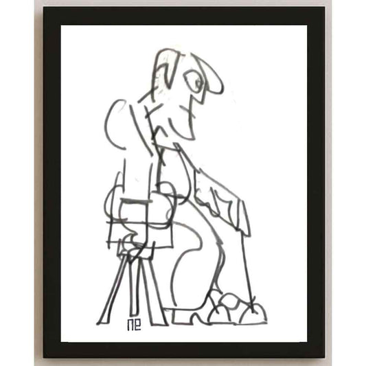 Nezih Danyal Tipler Kişiye Özel Sertifikalı Sınırlı Fine Art Karikatür Baskı NTP00289