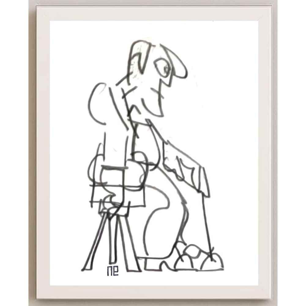 Nezih Danyal Tipler Kişiye Özel Sertifikalı Sınırlı Fine Art Karikatür Baskı NTP00289