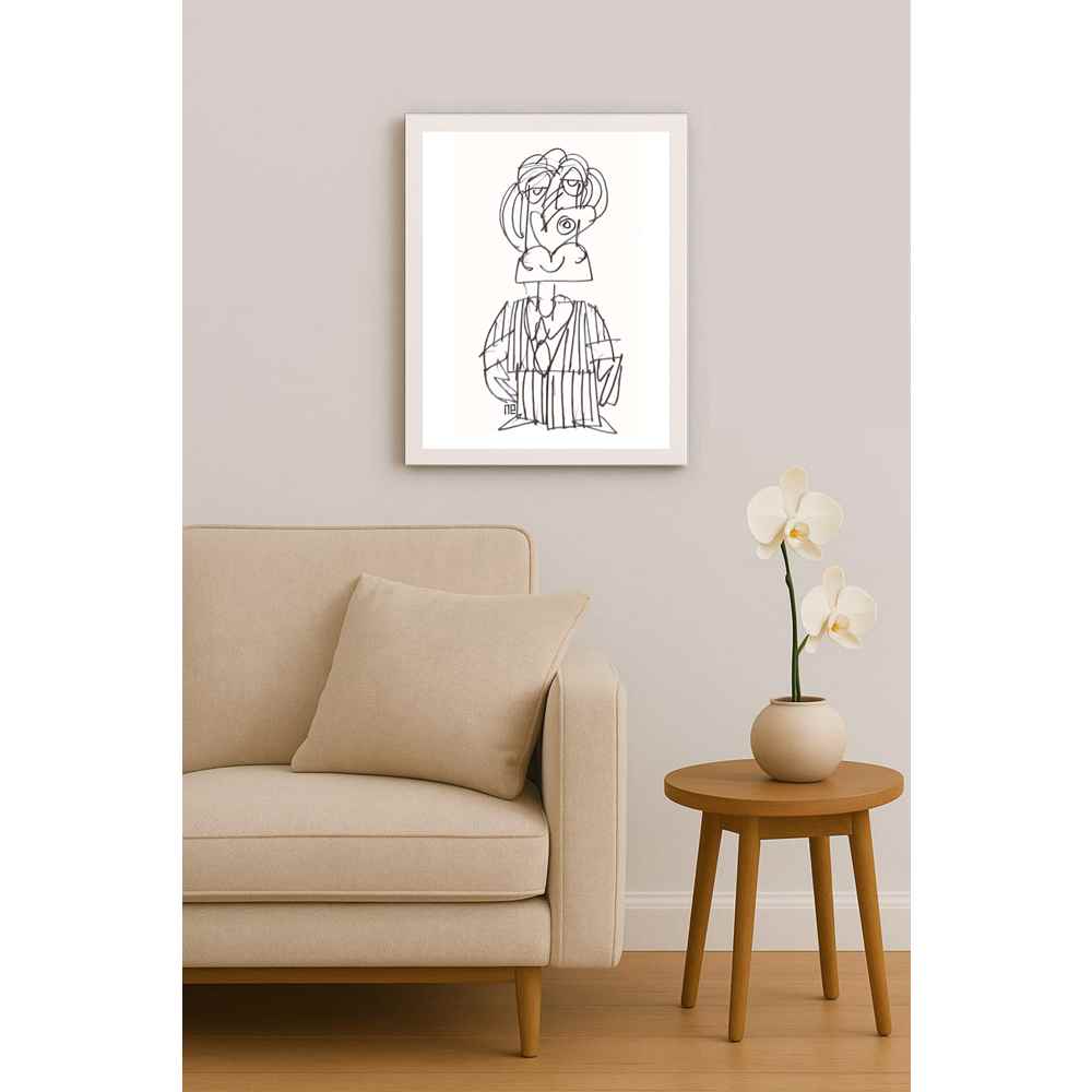 Nezih Danyal Tipler Kişiye Özel Sertifikalı Sınırlı Fine Art Karikatür Baskı NTP00290