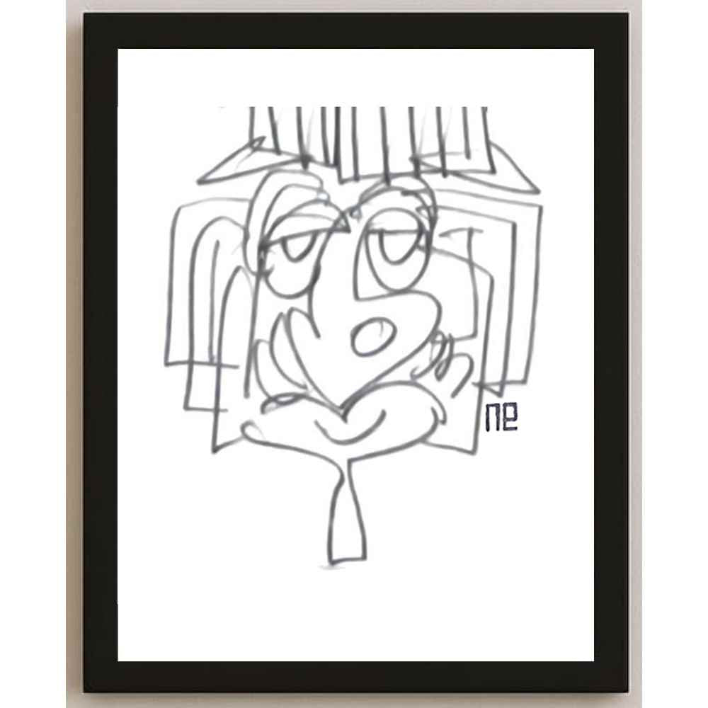 Nezih Danyal Tipler Kişiye Özel Sertifikalı Sınırlı Fine Art Karikatür Baskı NTP00291
