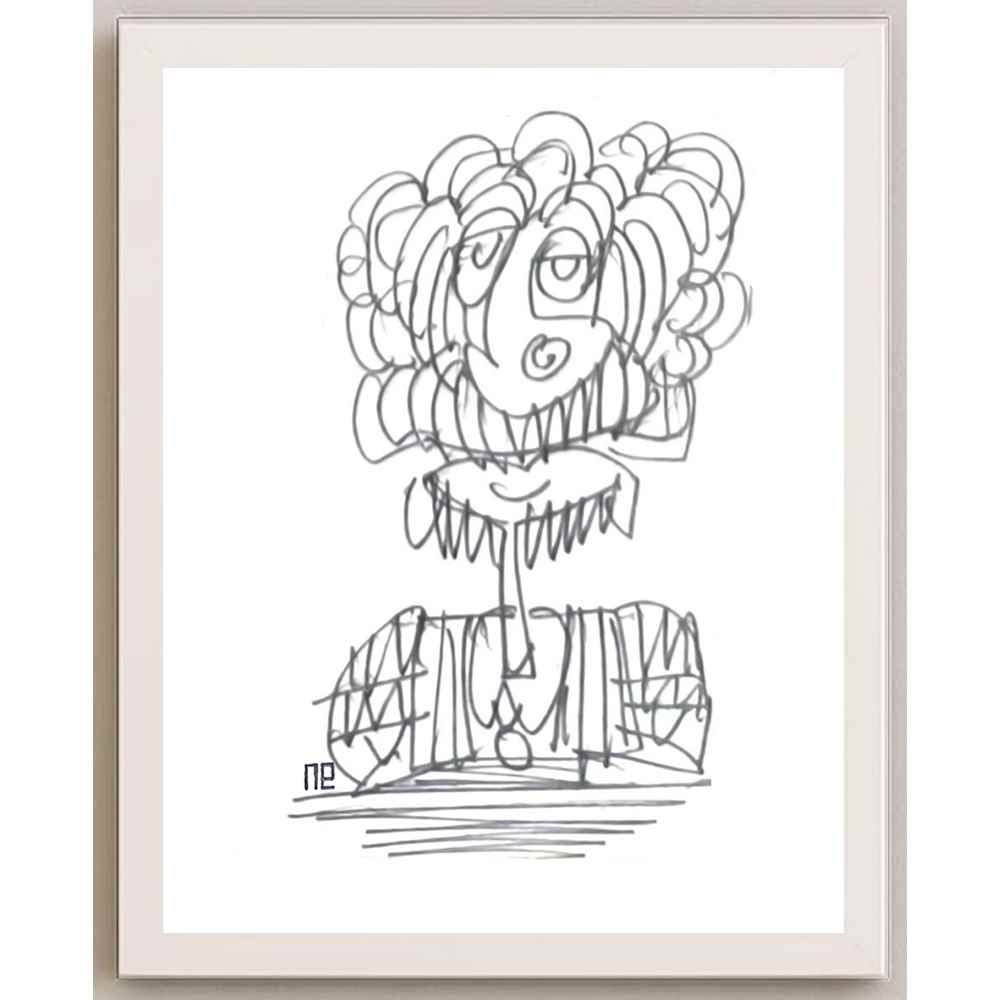 Nezih Danyal Tipler Kişiye Özel Sertifikalı Sınırlı Fine Art Karikatür Baskı NTP00292