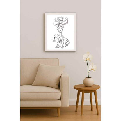 Nezih Danyal Tipler Kişiye Özel Sertifikalı Sınırlı Fine Art Karikatür Baskı NTP00293