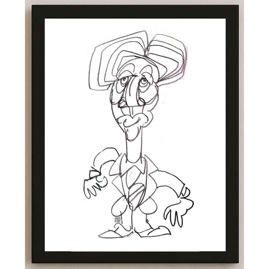 Nezih Danyal Tipler Kişiye Özel Sertifikalı Sınırlı Fine Art Karikatür Baskı NTP00293