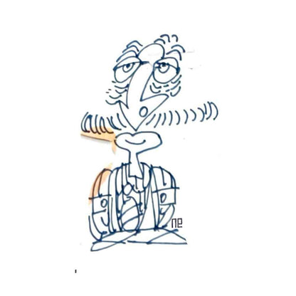 Nezih Danyal Tipler Kişiye Özel Sertifikalı Sınırlı Fine Art Karikatür Baskı NTP00295