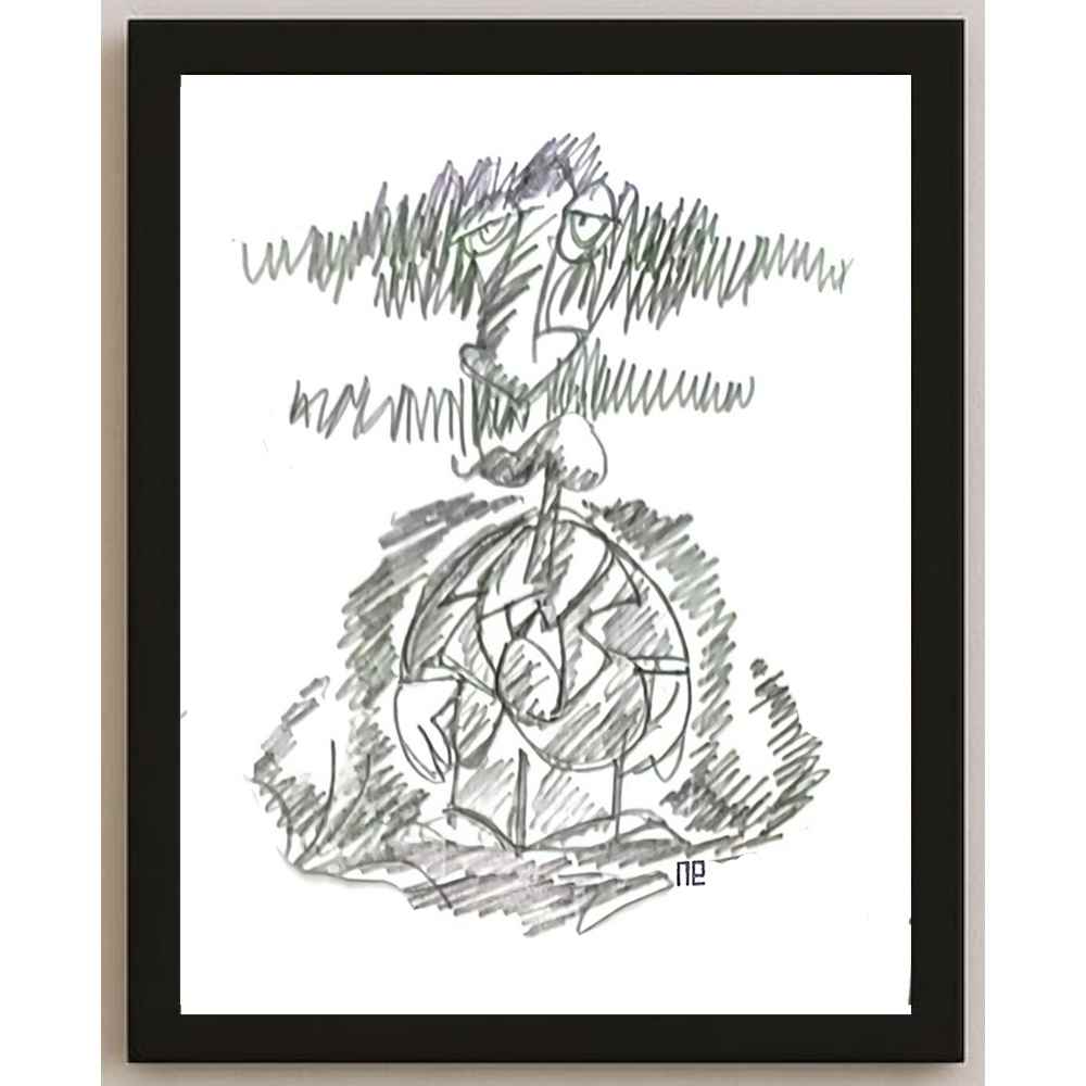 Nezih Danyal Tipler Kişiye Özel Sertifikalı Sınırlı Fine Art Karikatür Baskı NTP00298